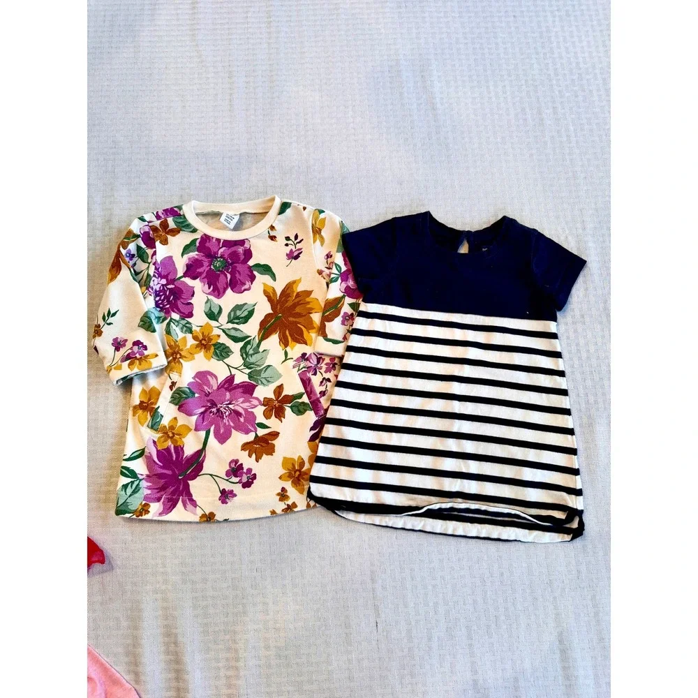 Baby Girl Dress Lot 12-18M 18 Months Gap Carter's Nautica Floral Striped 7pc Set